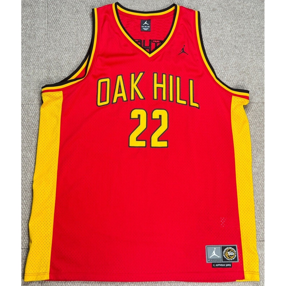 Air Jordan Vtg TAG #22 Carmelo‎ Anthony 2002 Oak Hill Basketball Jersey Size 3XL